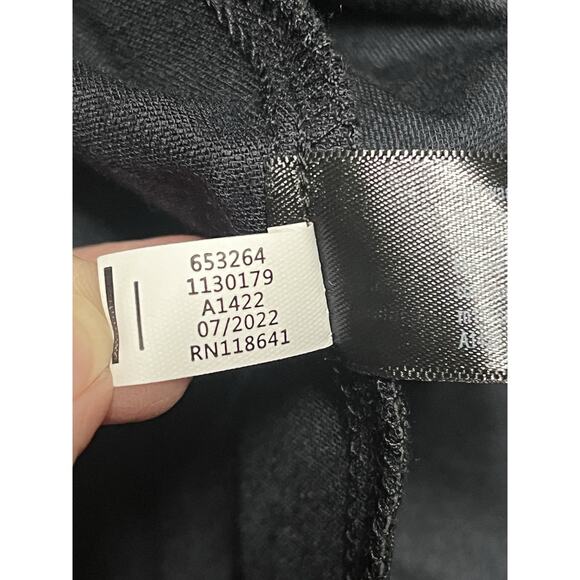 Lane Bryant Skirt Women 14/16 Black Faux Leather Pleated Flared Swing Midi - Picture 8 of 11